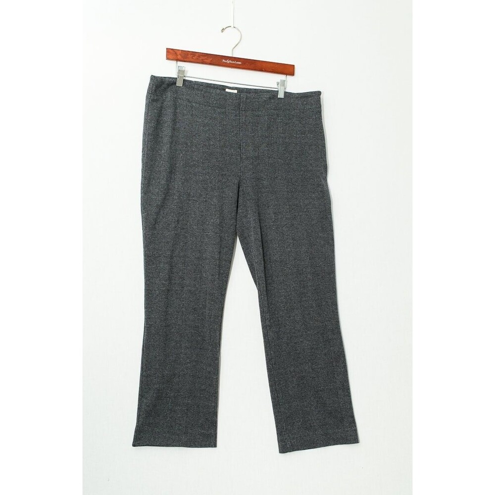 Talbots heritage pants gray Women's size 16 elastic‎ waist office career comfort